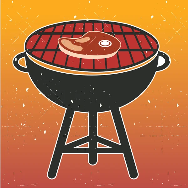 Grill BBQ Cookout — Stock Vector