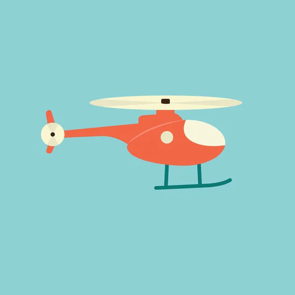 Icono de helicóptero rojo — Vector de stock