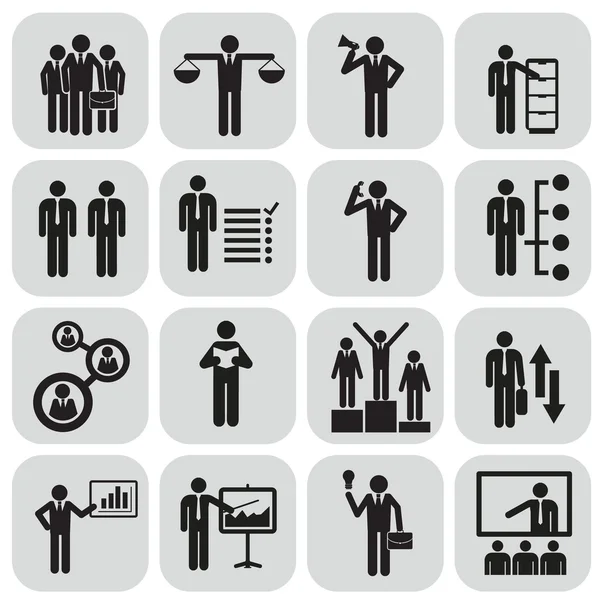 stock vector Human resources and management icons set.