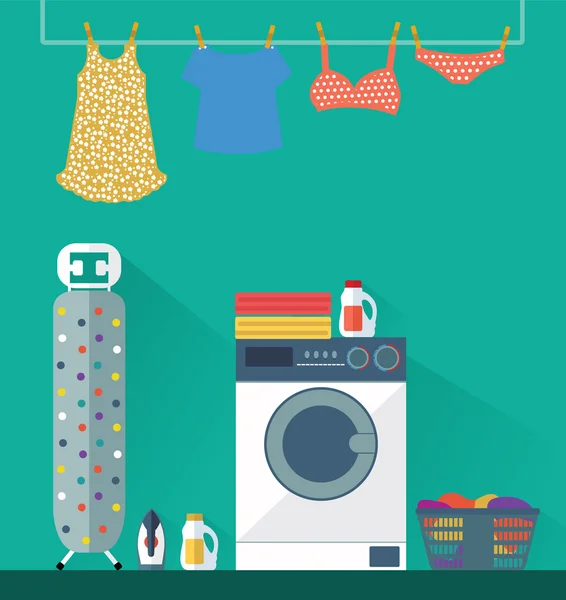 Mytí prádelny — Stockový vektor