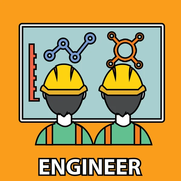 Ingenieros planos — Vector de stock