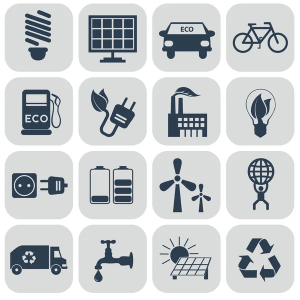 Ecology icons set — Stock Vector