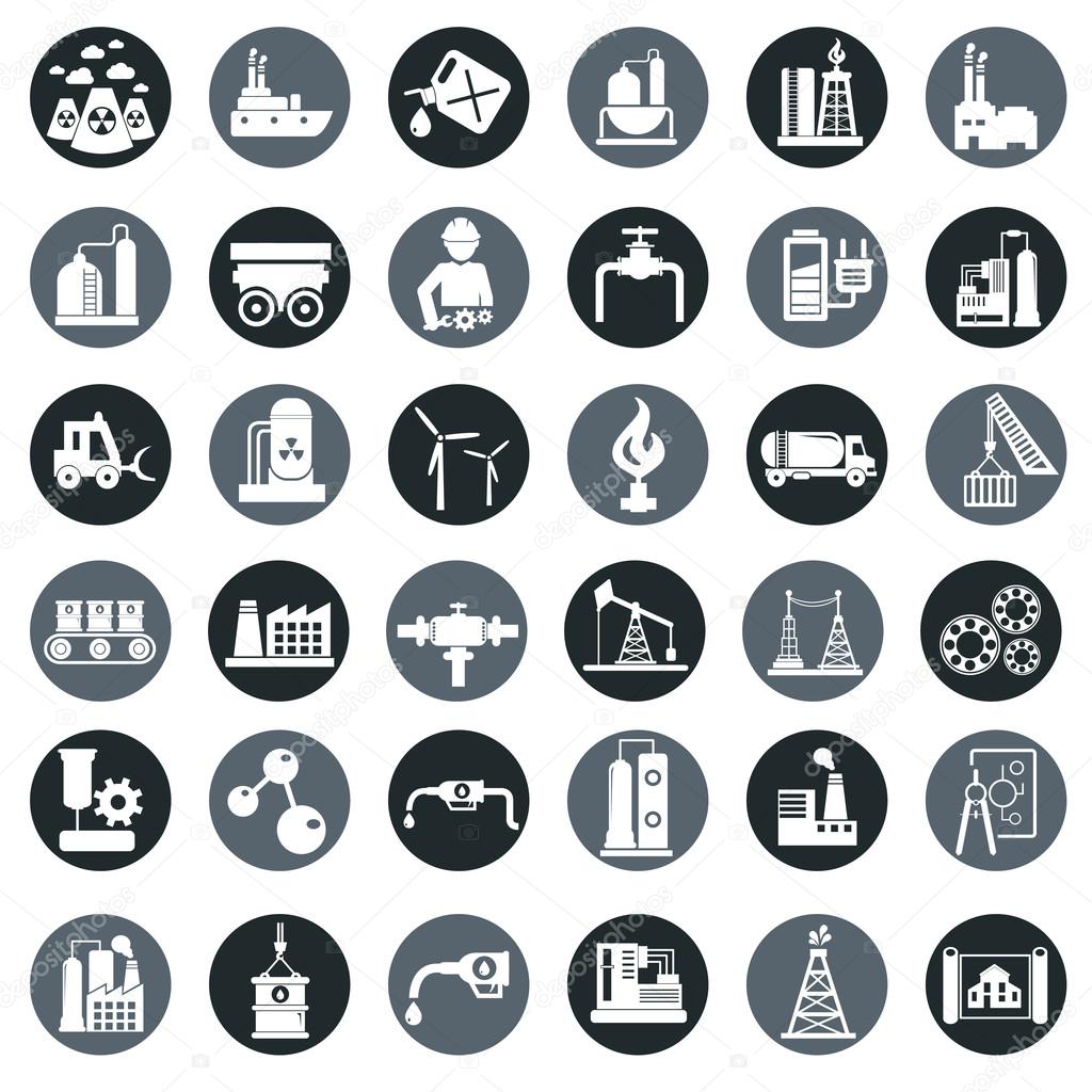 Industry factory icons