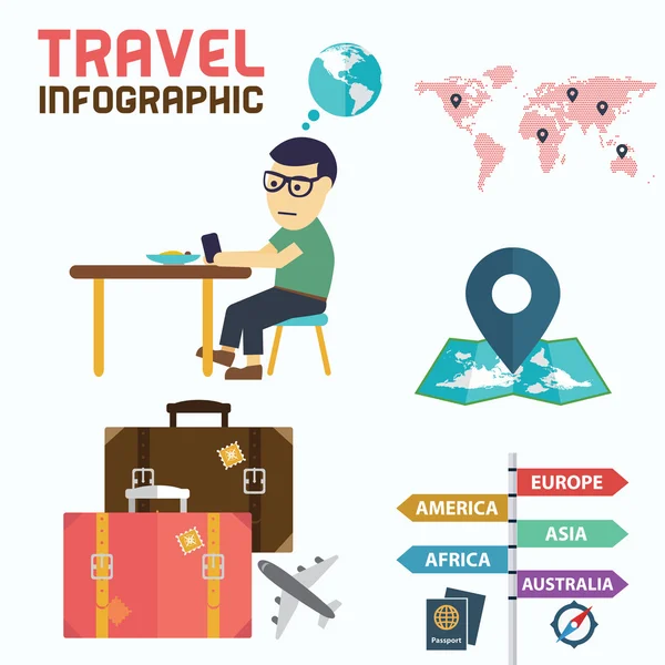 World Travel Business plantilla — Archivo Imágenes Vectoriales