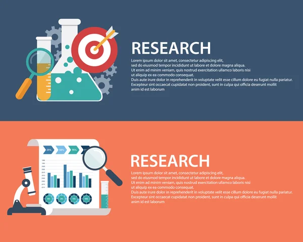 Infografisches Konzept der Unternehmensforschung — Stockvektor