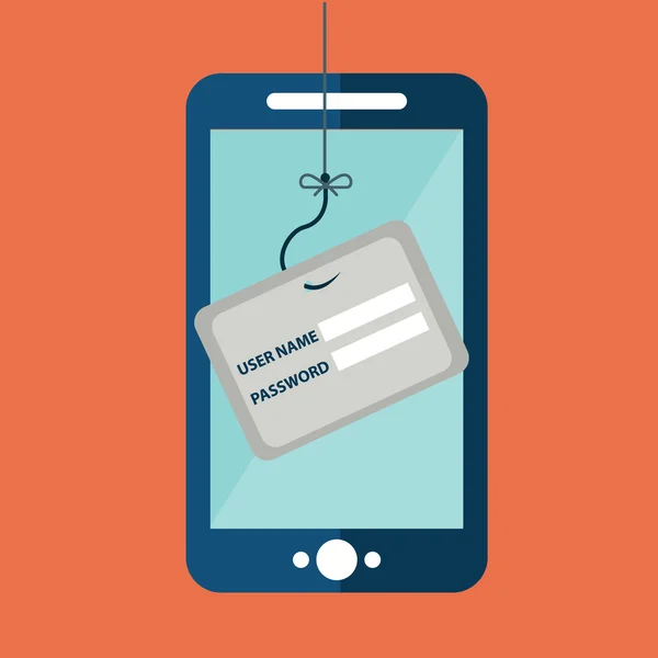 Data Phishing, credit or debit card — Stock Vector