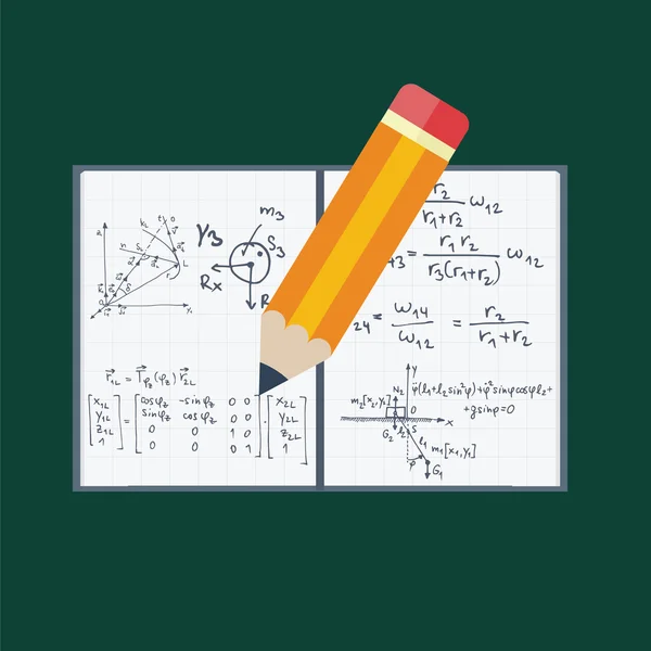 Contexto plano educação fundo . —  Vetores de Stock