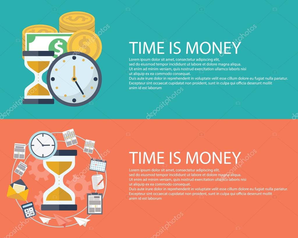 Time is money business concept Stock Illustration by ©royalty #75502909