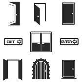 Különböző ajtók web ikonok