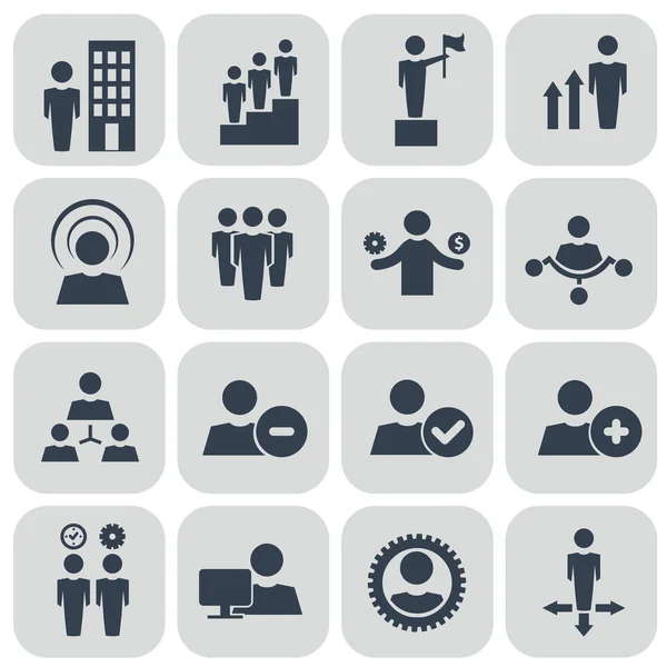 Human resources and management icons — Stok Vektör