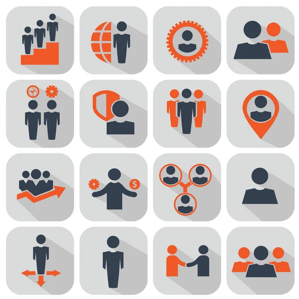 Human resources and management icons — Stock Vector