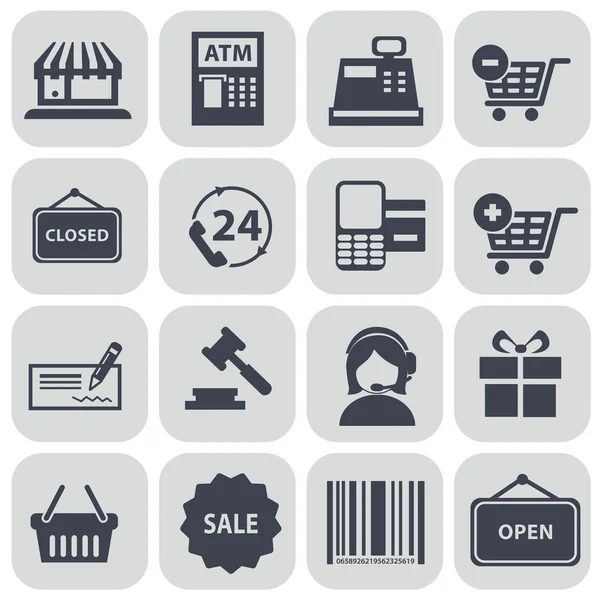 Conjunto de iconos de compras — Vector de stock