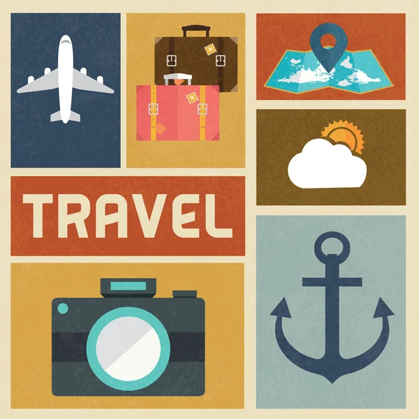 Travel icons set — Stock Vector