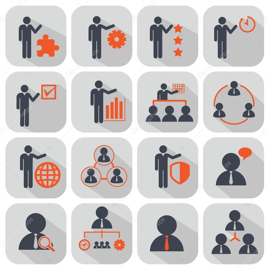 Human resources and management icons