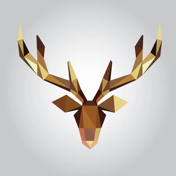 Polygonal deer head — Stock Vector
