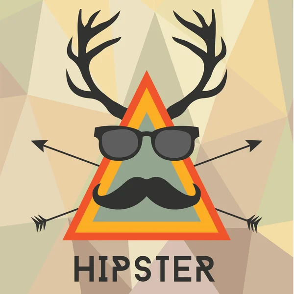 Elementos e iconos Hipster . — Vector de stock
