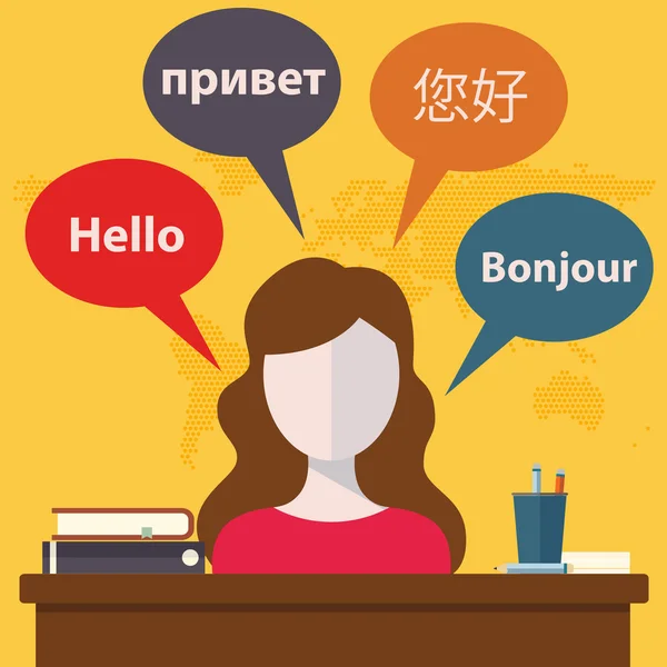 Services de traduction synchronisée — Image vectorielle