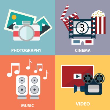 media, music, video and photography concepts.