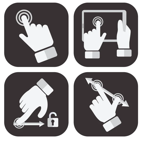 Touch Screen Gesture Collection — Stockvector