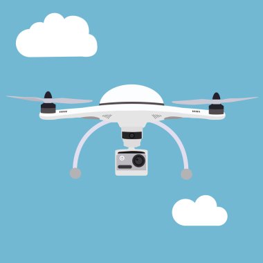 Uzaktan hava drone ile a fotoğraf makinesi
