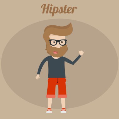 hipster karakter tasarımı