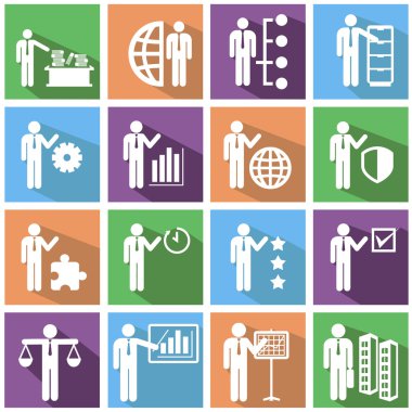 İnsan kaynakları Icons set.