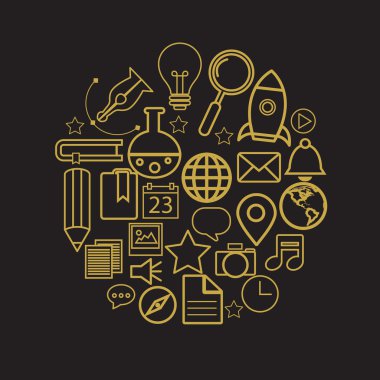 Doğrusal logo tasarım şablonu