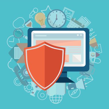 Güvenlik Merkezi düz çizimi