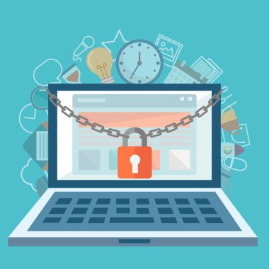 Güvenlik Merkezi düz çizimi.