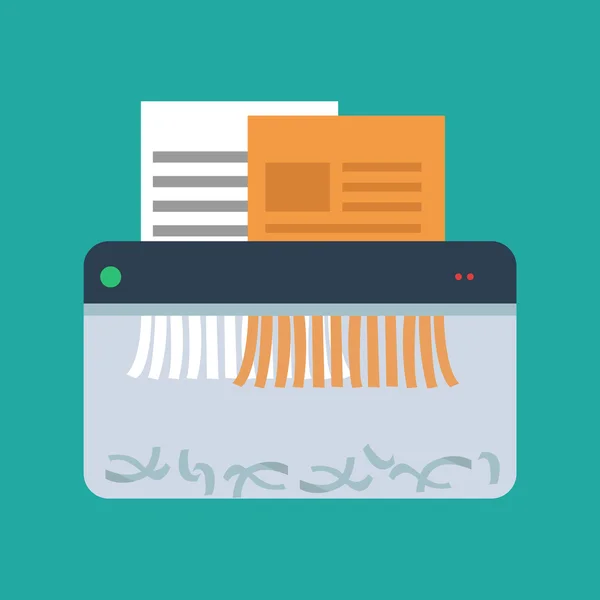 Pictogram van papier Shredder. — Stockvector