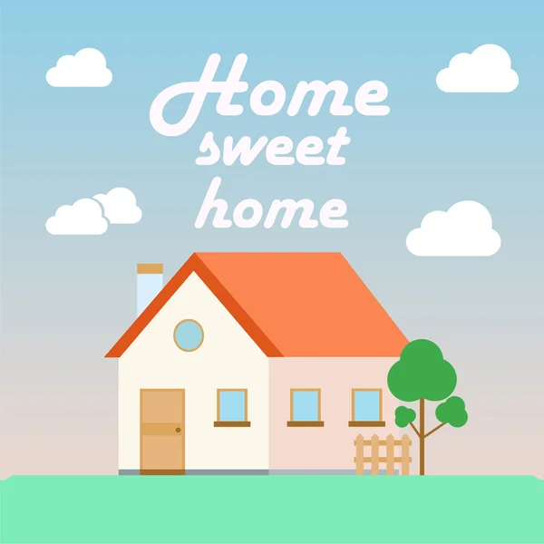 Home poster doce casa — Vetor de Stock