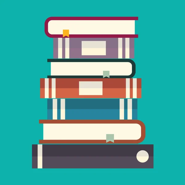 Libros multicolores — Vector de stock