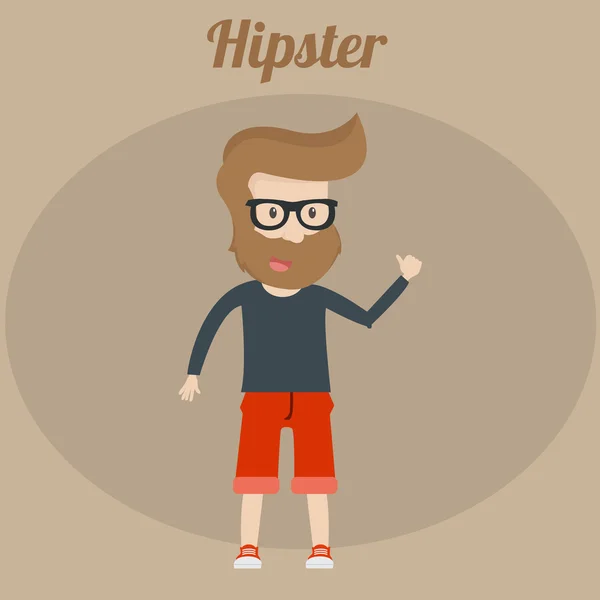 Hipster Characterdesign — Stockvector