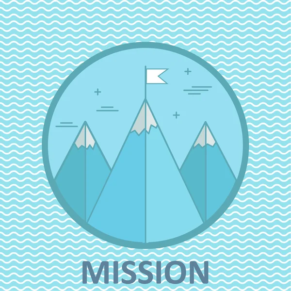 Templat desain logo pendakian gunung - Stok Vektor
