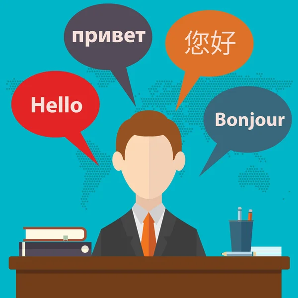 Services de traduction synchronisée — Image vectorielle