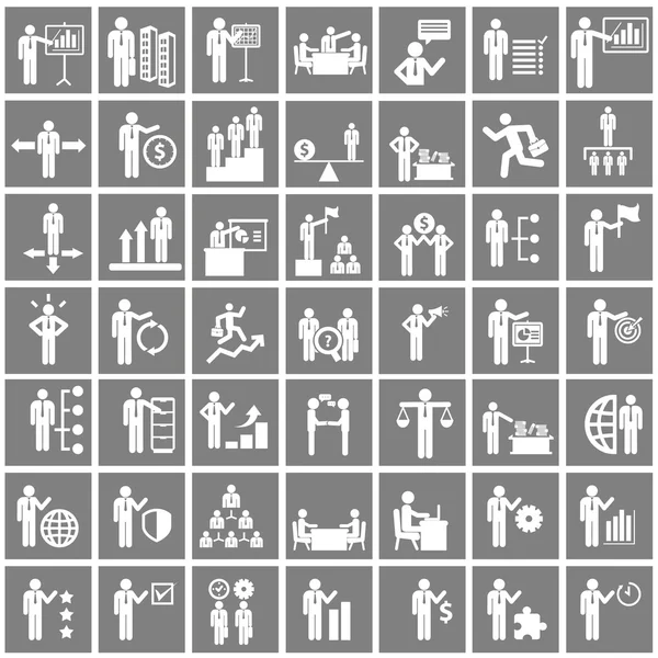 Management icons set. — Stock Vector