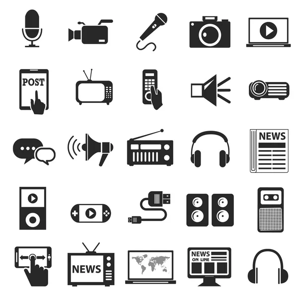 Media Icons. Technology — Stock Vector