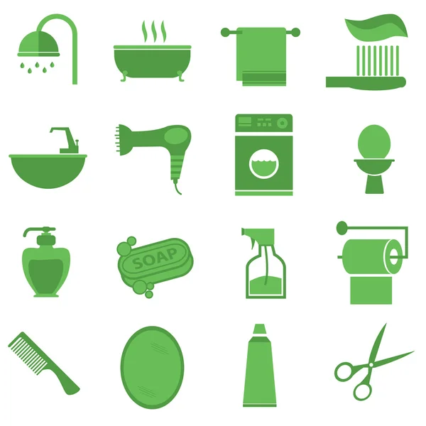 Banyo Icon set — Stok Vektör