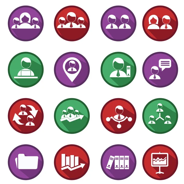 Management icons set. — Stock Vector