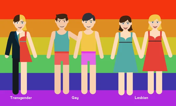 Persona LGBT ilustración — Vector de stock