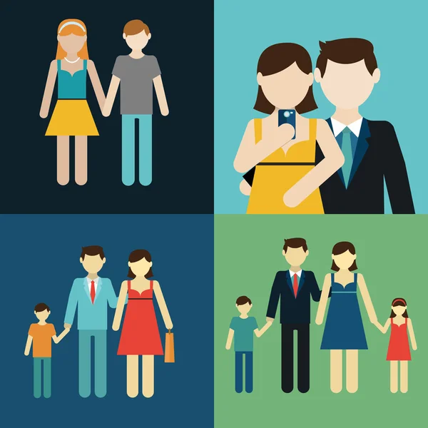 Family flat style — Stock Vector