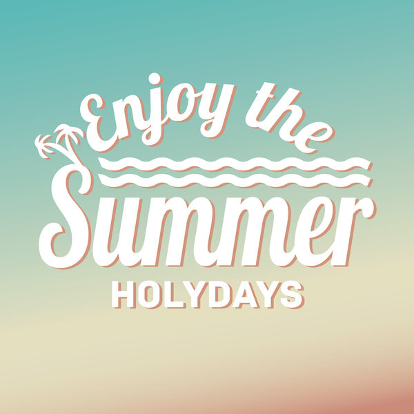 Retro  elements for Summer calligraphic designs .