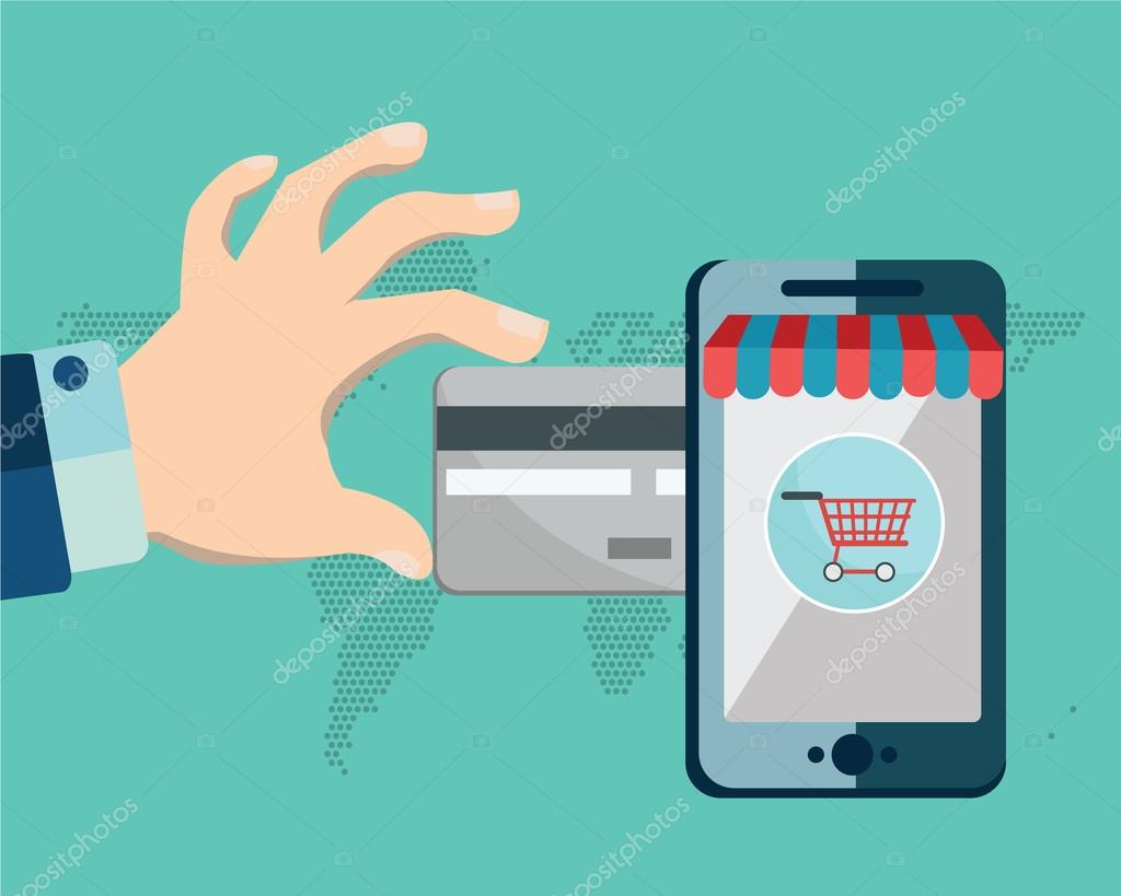 Icons shop online, business icons flat design. App icons, web ideas network page, virtual shopping, credit card,