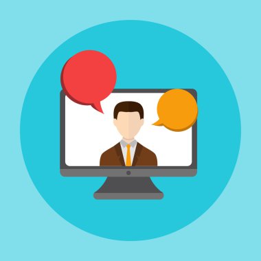 webinar için illüstrasyon kavramı