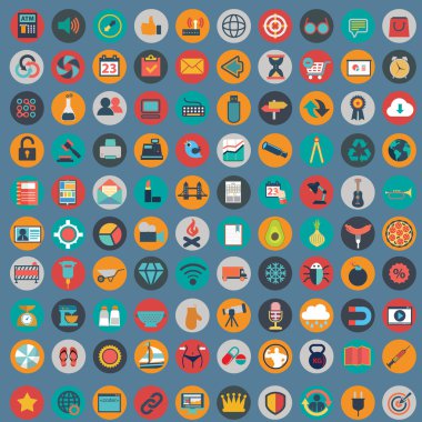 çeşitli finansal hizmet öğeler kümesi.