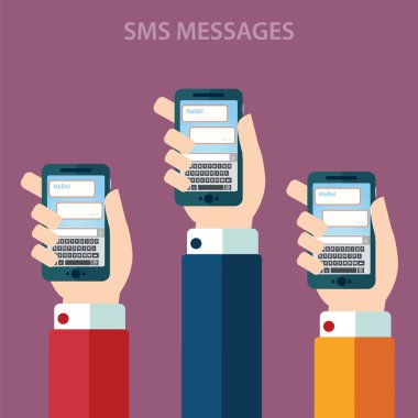 Akıllı telefonlar sms ile holding eller