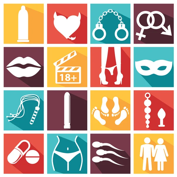 Sex icons set — Stock Vector