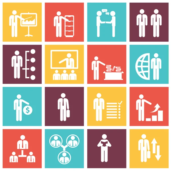 Management icons set. — Stock Vector