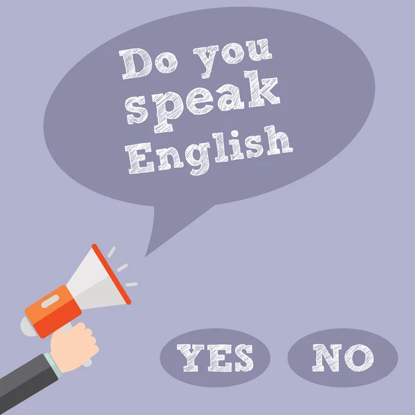 Parli inglese? — Vettoriale Stock