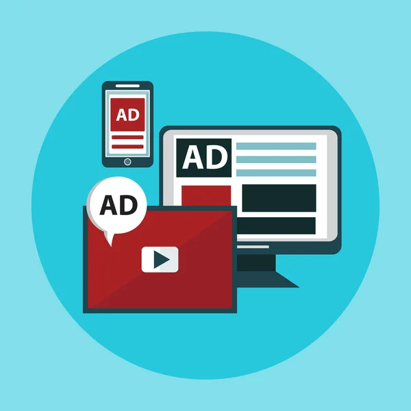 Concepts for video marketing Stock Vector